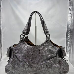 Moschino Cheap Chic Vintage Silver Leather Hobo Bag